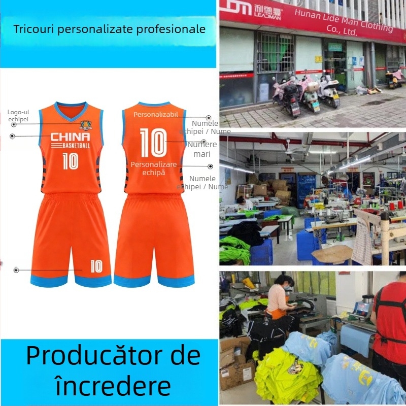 Tricou de baschet și fotbal - prelucrare personalizată, comandă în volum mare, unisex, poliester 100% cu căptușeală poliester, pentru toate sezoanele, marcă OEM Lidman