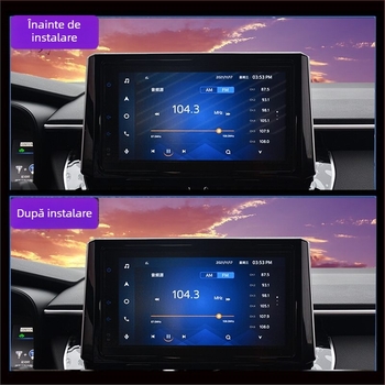 Folie de protecție interioară pentru ecranul de navigație și consola centrală - PET, rezistență la temperaturi înalte și scăzute, poziție: control central, universal aplicabil