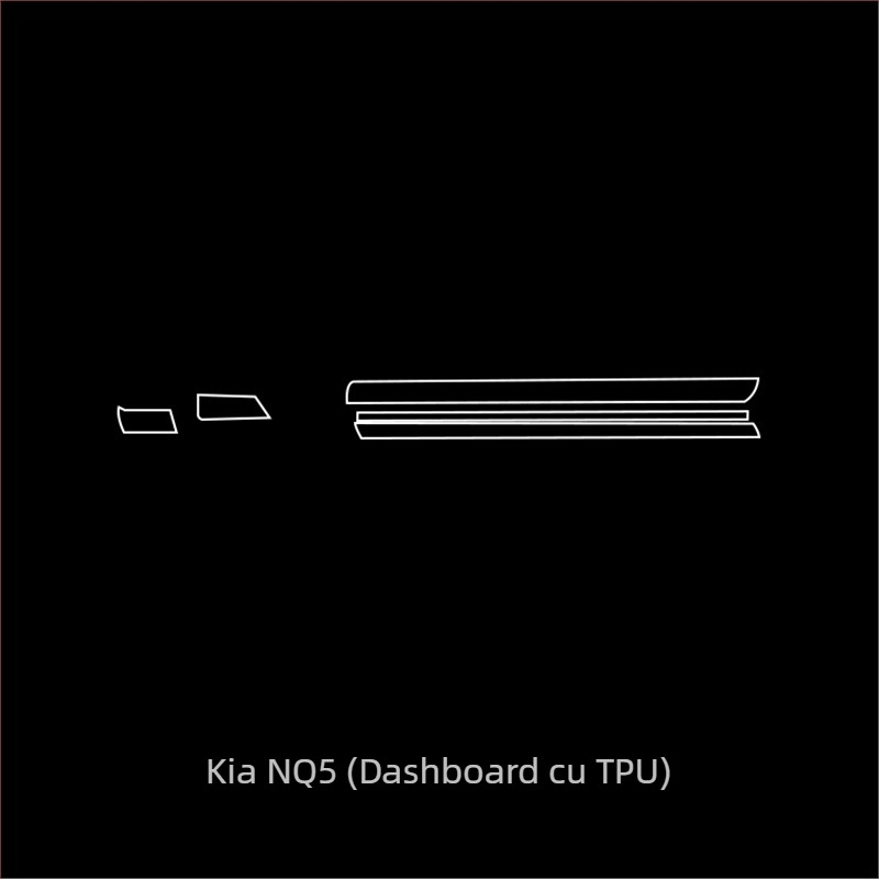 Folie de protecție interioară pentru ecranul de navigație și consola centrală - PET, rezistență la temperaturi înalte și scăzute, poziție: control central, universal aplicabil