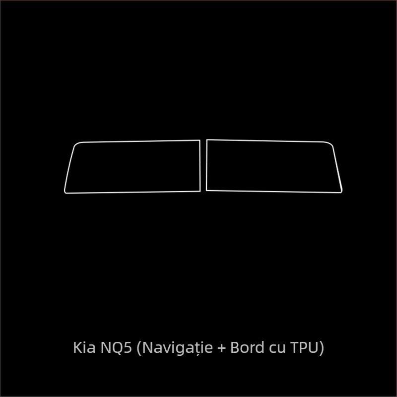 Folie de protecție interioară pentru ecranul de navigație și consola centrală - PET, rezistență la temperaturi înalte și scăzute, poziție: control central, universal aplicabil