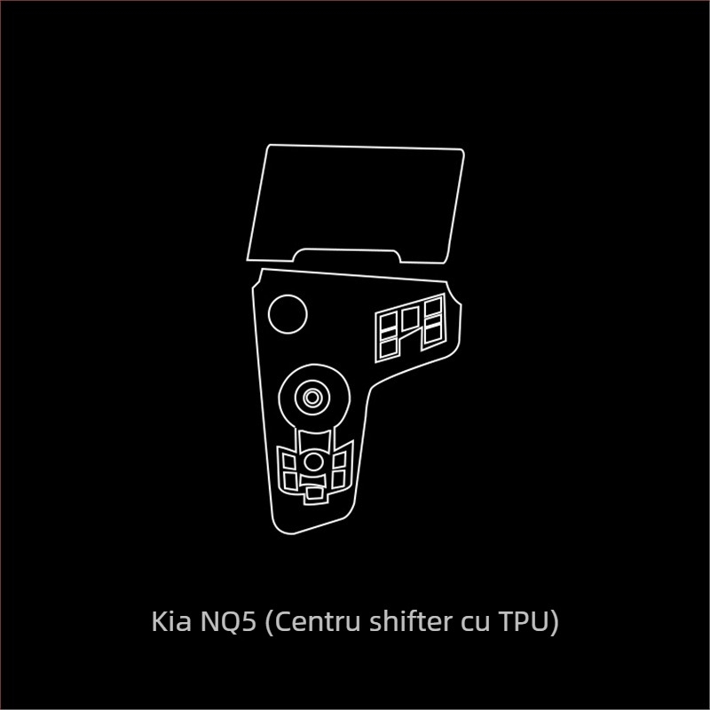 Folie de protecție interioară pentru ecranul de navigație și consola centrală - PET, rezistență la temperaturi înalte și scăzute, poziție: control central, universal aplicabil