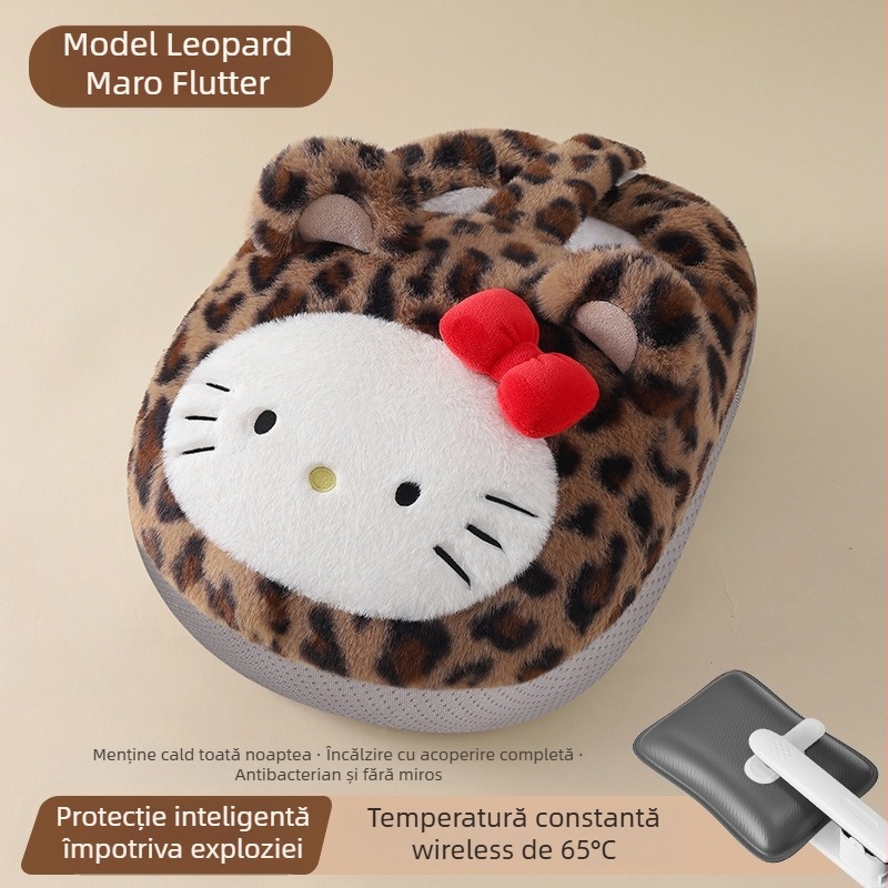 Încălzitor pentru picioare cu pungă de apă caldă din catifea, 220V, 400W, încărcare la priză, model YY-R801