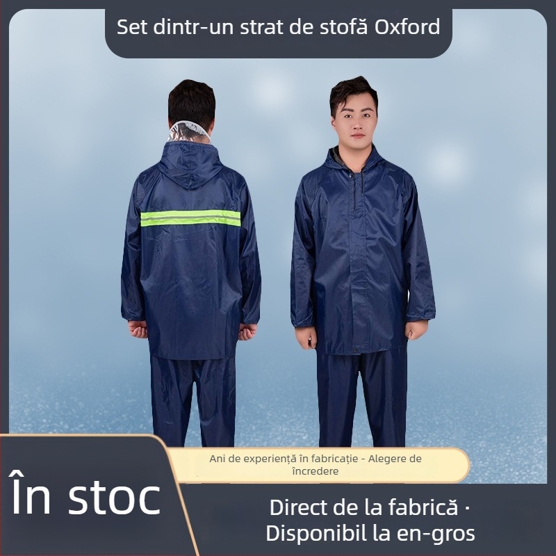 Ponc de ploaie despărțit din Oxford pentru motociclete și vehicule electrice, grosime țesătură 22, strat PVC de lipire, pentru adulți