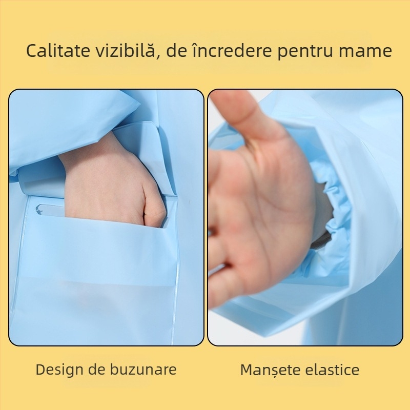 Poncho lung EVA pentru copii, impermeabil, pentru elevi, personalizare cu logo