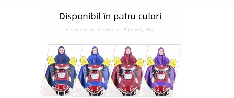 Poncă de ploaie pentru motocicletă/vehicul electric, material Oxford gros 24S cu strat impermeabil PVC, pentru un adult, logo personalizat disponibil