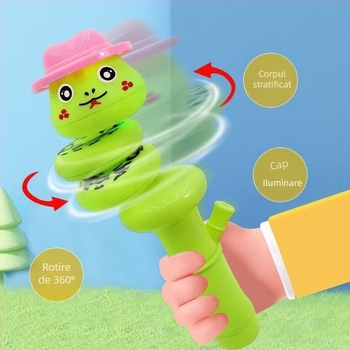 Șarpe învârtitor LED – jucărie pentru băieți și fete, din plastic, 14+ ani, luminează, relaxare