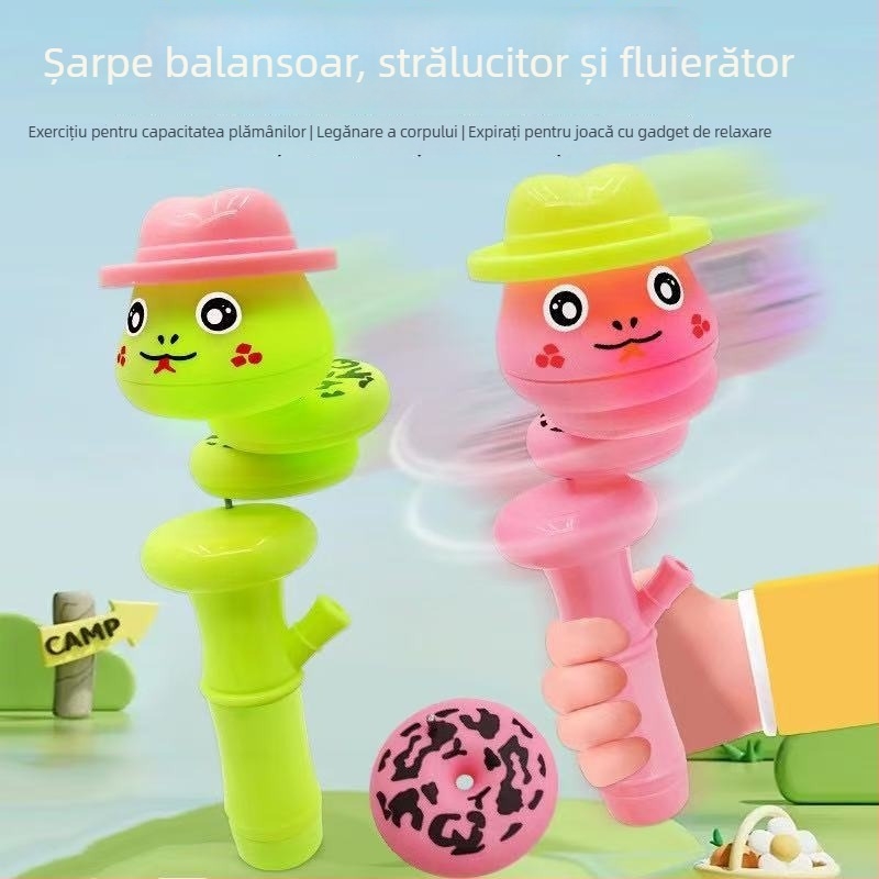 Șarpe învârtitor LED – jucărie pentru băieți și fete, din plastic, 14+ ani, luminează, relaxare