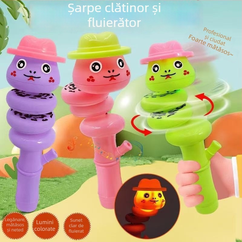 Șarpe învârtitor LED – jucărie pentru băieți și fete, din plastic, 14+ ani, luminează, relaxare