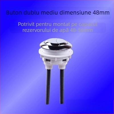 Buton dublu pentru rezervorul toaletei, material ABS, design modern minimalist