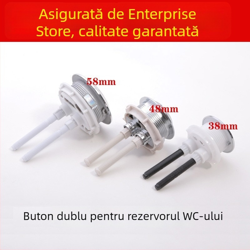 Buton dublu pentru rezervorul toaletei, material ABS, design modern minimalist