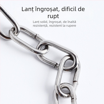 Lanț pentru ușă din oțel inoxidabil – antifurt, bară tip lanț, finisaj electroplacat