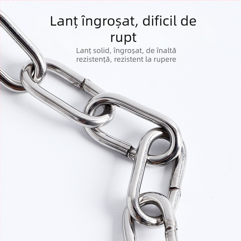 Lanț pentru ușă din oțel inoxidabil – antifurt, bară tip lanț, finisaj electroplacat