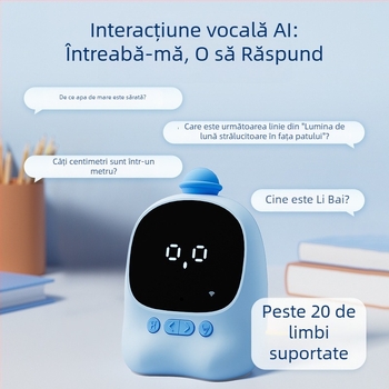 Ceas deșteptător astronomic educațional – afișaj LED digital, alimentat cu baterii, timp mondial, alarmă, iluminare de noapte