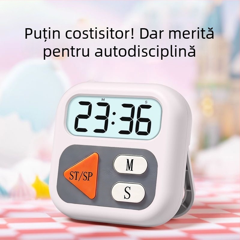 Ceas deșteptător Deoulai cu LED, mișcare electronică, carcasă ABS, alimentare cu baterie uscată