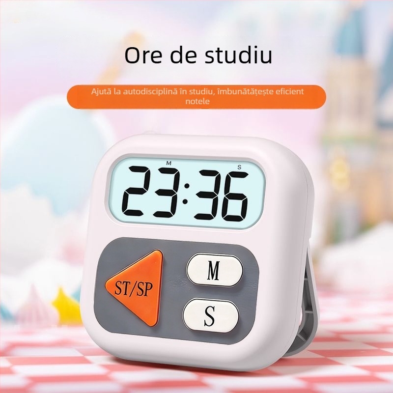 Ceas deșteptător Deoulai cu LED, mișcare electronică, carcasă ABS, alimentare cu baterie uscată