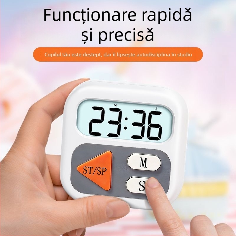 Ceas deșteptător Deoulai cu LED, mișcare electronică, carcasă ABS, alimentare cu baterie uscată
