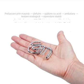 Puzzle cu nouă inele metalice, încuietoare din fier, set de 8 piese, antrenament pentru răbdare
