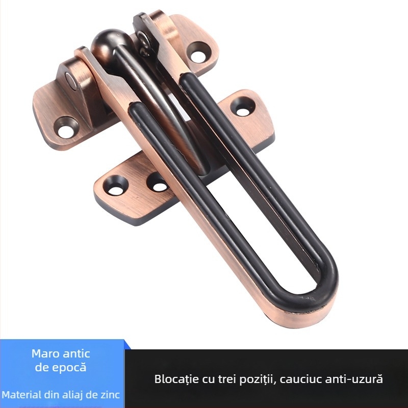 Încuietoare antifurt pentru ușă, model 32, aliaj de zinc, finisaj cu textură de sârmă, stil modern