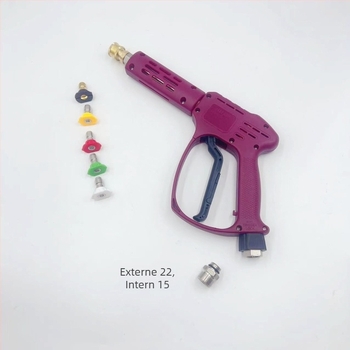 Pistol de spălat auto cu presiune înaltă, cap din cupru, mâner din plastic, greutate 2 kg