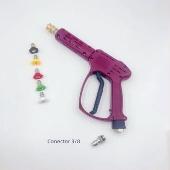 Pistol de spălat auto cu presiune înaltă, cap din cupru, mâner din plastic, greutate 2 kg