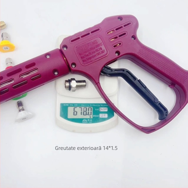 Pistol de spălat auto cu presiune înaltă, cap din cupru, mâner din plastic, greutate 2 kg
