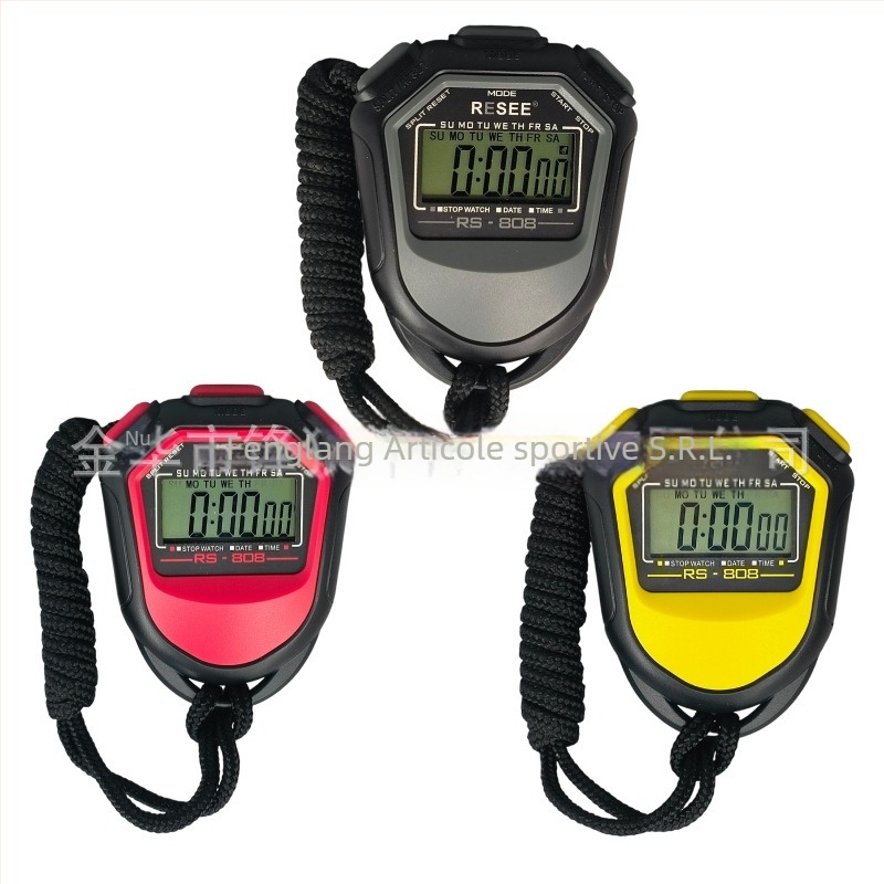 Cronometru electronic de sport cu carcasă ABS, suprafață anti-derapare, greutate 27 g, model BF-808