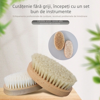 Perie pentru pantofi din păr de cal, îngrijire și curățare, Konbida, 100 bucăți în cutie, stil modern minimalist