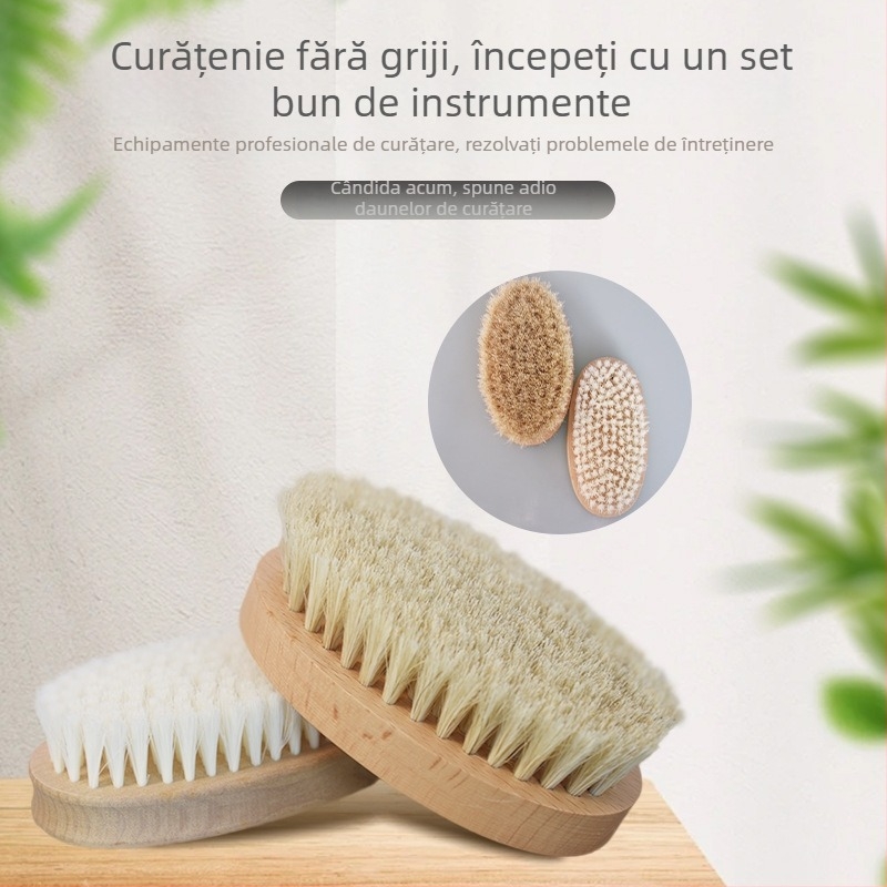 Perie pentru pantofi din păr de cal, îngrijire și curățare, Konbida, 100 bucăți în cutie, stil modern minimalist