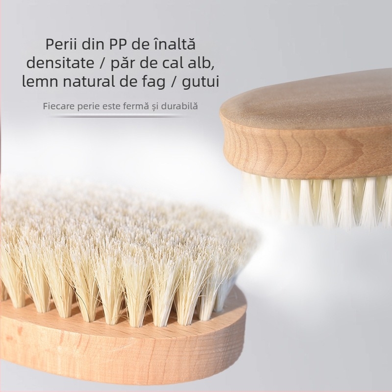 Perie pentru pantofi din păr de cal, îngrijire și curățare, Konbida, 100 bucăți în cutie, stil modern minimalist