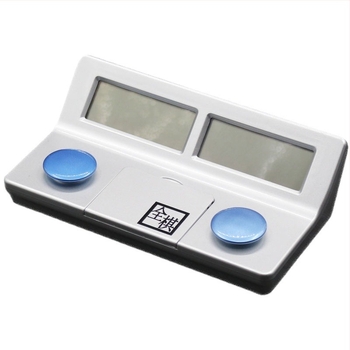 Ceas electronic de șah cu funcția pauză, bază antiderapantă, ecran cu 2 rânduri, greutate 330 g, pentru șah și jocuri de cărți