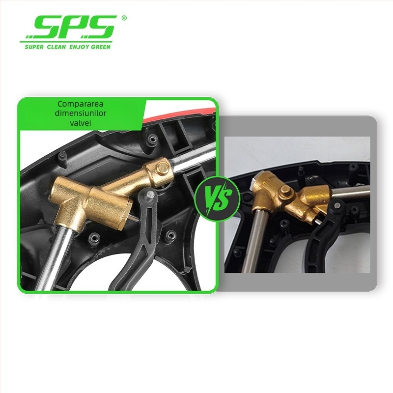 Pistol cu presiune înaltă SPS Lion King, cap din cupru, mâner din cauciuc + plastic tehnic, rază de stropire 10 m, presiune 280 bar / 4000 PSI, greutate 0,91 kg