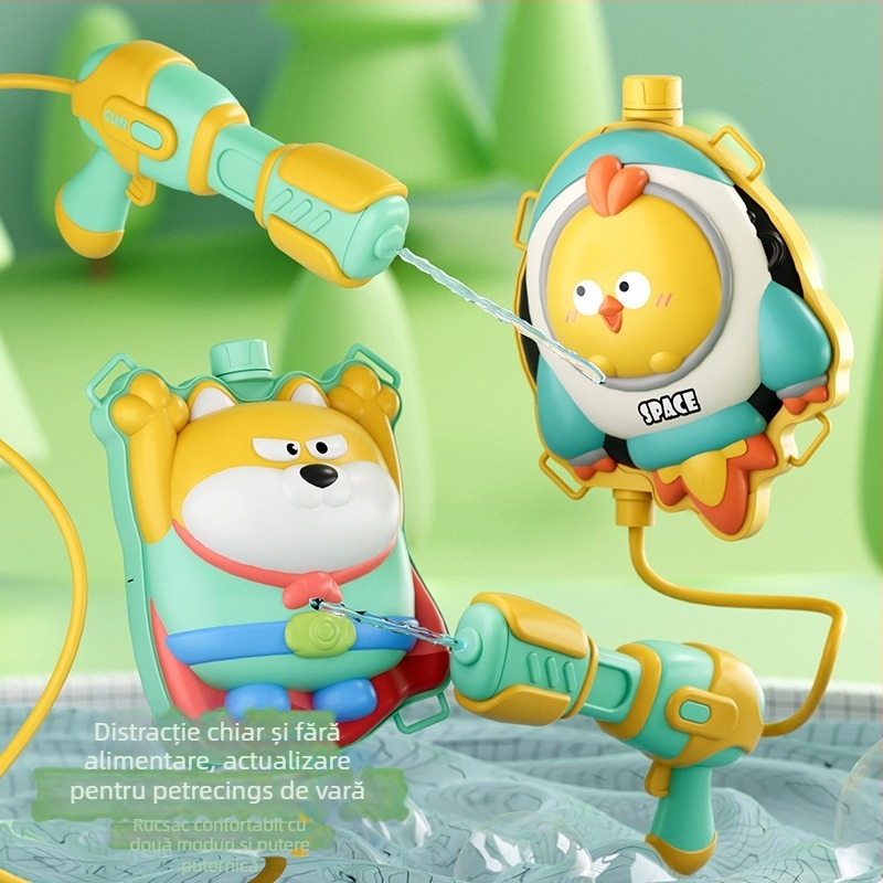 Heart Pet Pușcă cu rucsac pentru apă — acționare manuală și electrică, carcasă din plastic, pentru vârsta 15–35 ani