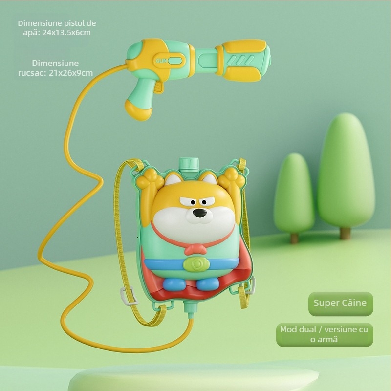 Heart Pet Pușcă cu rucsac pentru apă — acționare manuală și electrică, carcasă din plastic, pentru vârsta 15–35 ani
