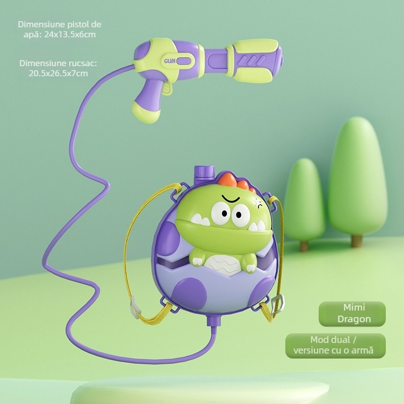 Heart Pet Pușcă cu rucsac pentru apă — acționare manuală și electrică, carcasă din plastic, pentru vârsta 15–35 ani
