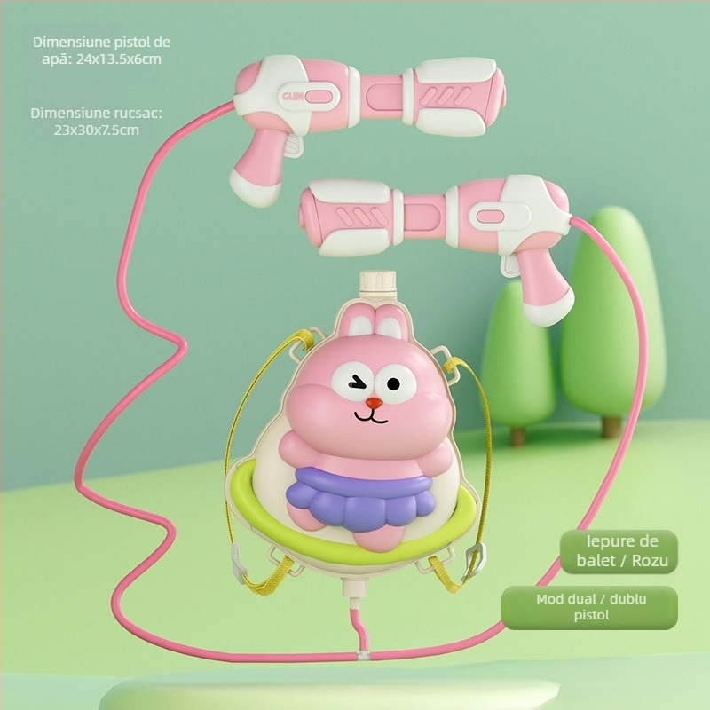 Heart Pet Pușcă cu rucsac pentru apă — acționare manuală și electrică, carcasă din plastic, pentru vârsta 15–35 ani