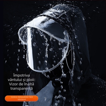 Set impermeabil cu mantie despărțită și pantaloni pentru adulți, pentru biciclete electrice, stil universal, țesătură Chunya spinning, PVC impermeabil strat, logo imprimat, 2000 g.