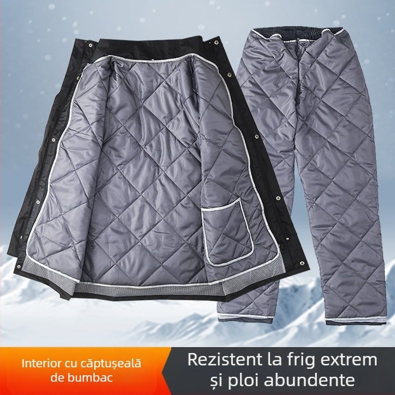 Set impermeabil cu mantie despărțită și pantaloni pentru adulți, pentru biciclete electrice, stil universal, țesătură Chunya spinning, PVC impermeabil strat, logo imprimat, 2000 g.