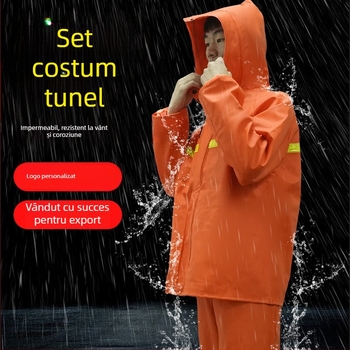 Poncho de ploaie PVC, impermeabil 0.55 mm, stil profesional pentru furtună, personalizare disponibilă, posibilitatea adăugării logo-ului