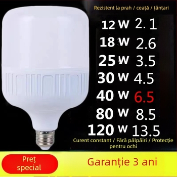Bec LED cu priză E27, 220V, protecție IP43, durată de viață 100000 h
