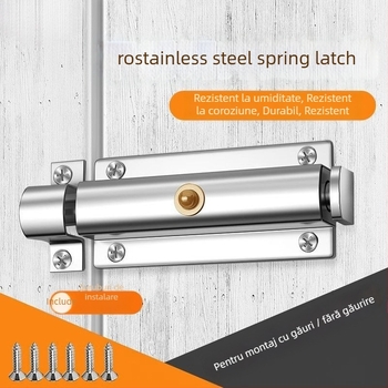 Încuietoare automată cu bolt cu arc pentru ușă - oțel inoxidabil, finisaj electroplacat, model: Altul