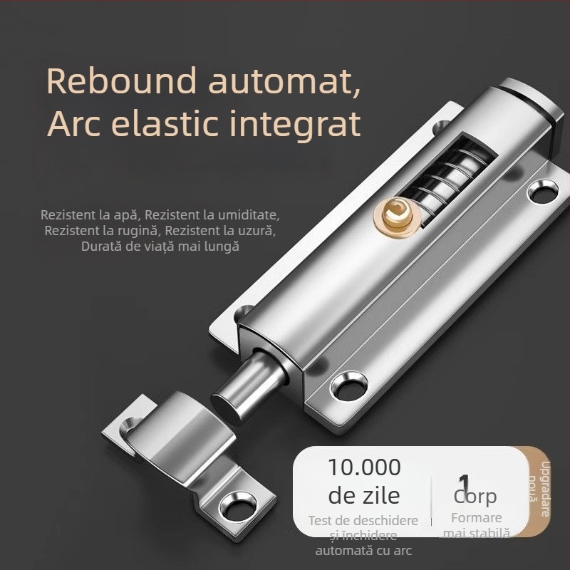 Încuietoare automată cu bolt cu arc pentru ușă - oțel inoxidabil, finisaj electroplacat, model: Altul