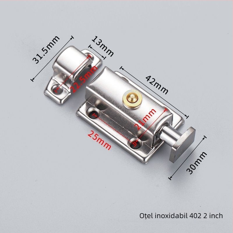 Încuietoare automată cu bolt cu arc pentru ușă - oțel inoxidabil, finisaj electroplacat, model: Altul
