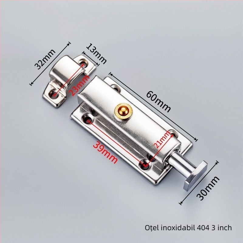 Încuietoare automată cu bolt cu arc pentru ușă - oțel inoxidabil, finisaj electroplacat, model: Altul
