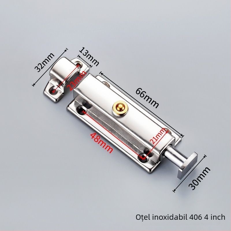 Încuietoare automată cu bolt cu arc pentru ușă - oțel inoxidabil, finisaj electroplacat, model: Altul