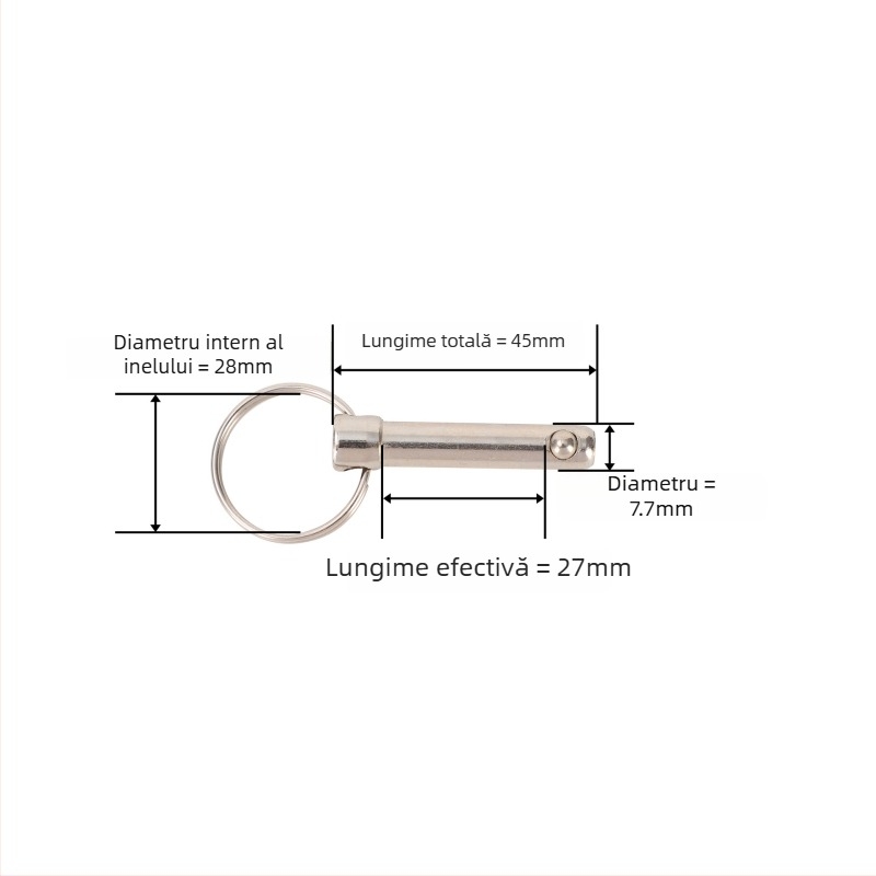 Pin de eliberare rapidă cu bilă din A3 oțel, tip inel rotund, standard Gb 882, pentru poziționare în utilaje industriale