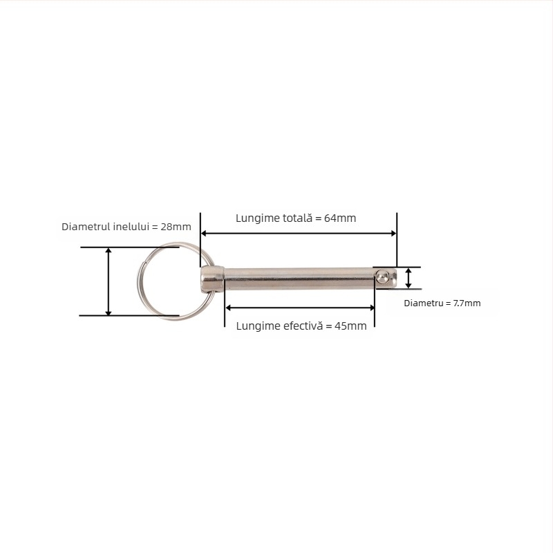 Pin de eliberare rapidă cu bilă din A3 oțel, tip inel rotund, standard Gb 882, pentru poziționare în utilaje industriale