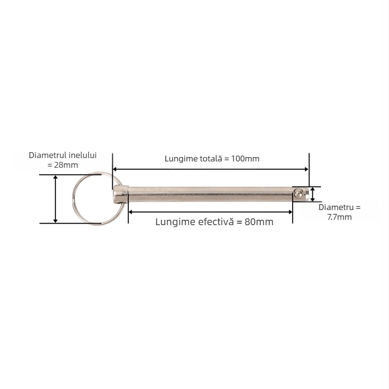 Pin de eliberare rapidă cu bilă din A3 oțel, tip inel rotund, standard Gb 882, pentru poziționare în utilaje industriale