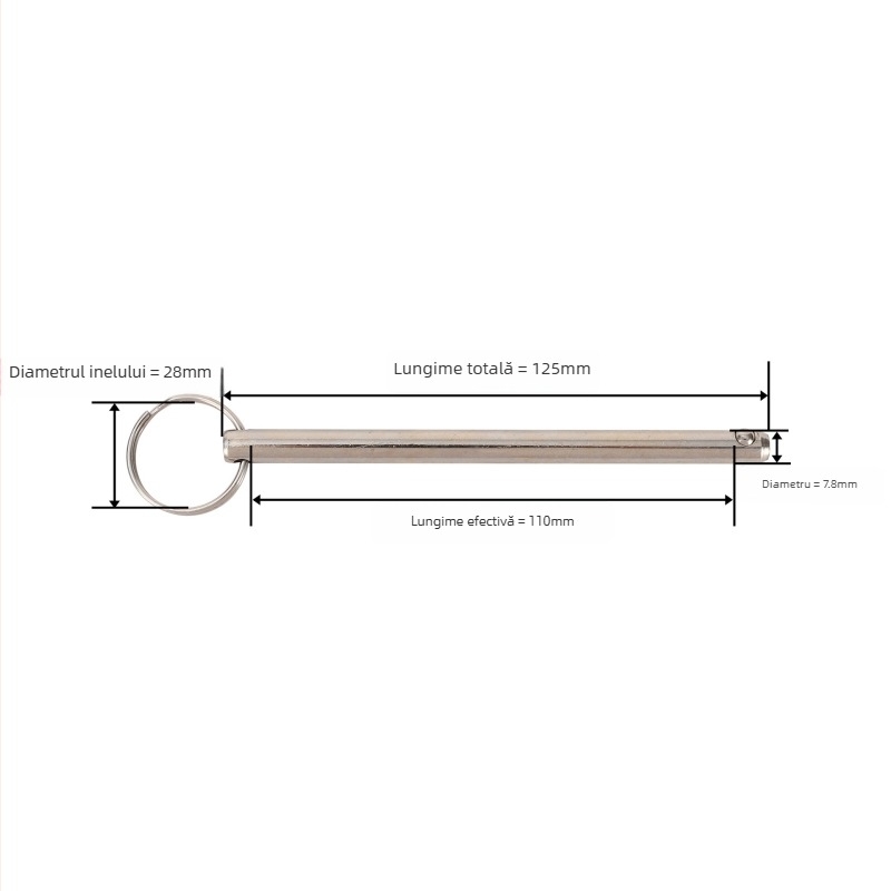 Pin de eliberare rapidă cu bilă din A3 oțel, tip inel rotund, standard Gb 882, pentru poziționare în utilaje industriale
