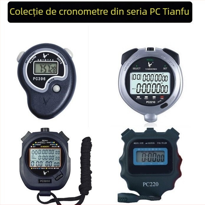 Cronometru electronic PC3860 cu afișaj pe 3 rânduri, funcție pauză, carcasă ABS