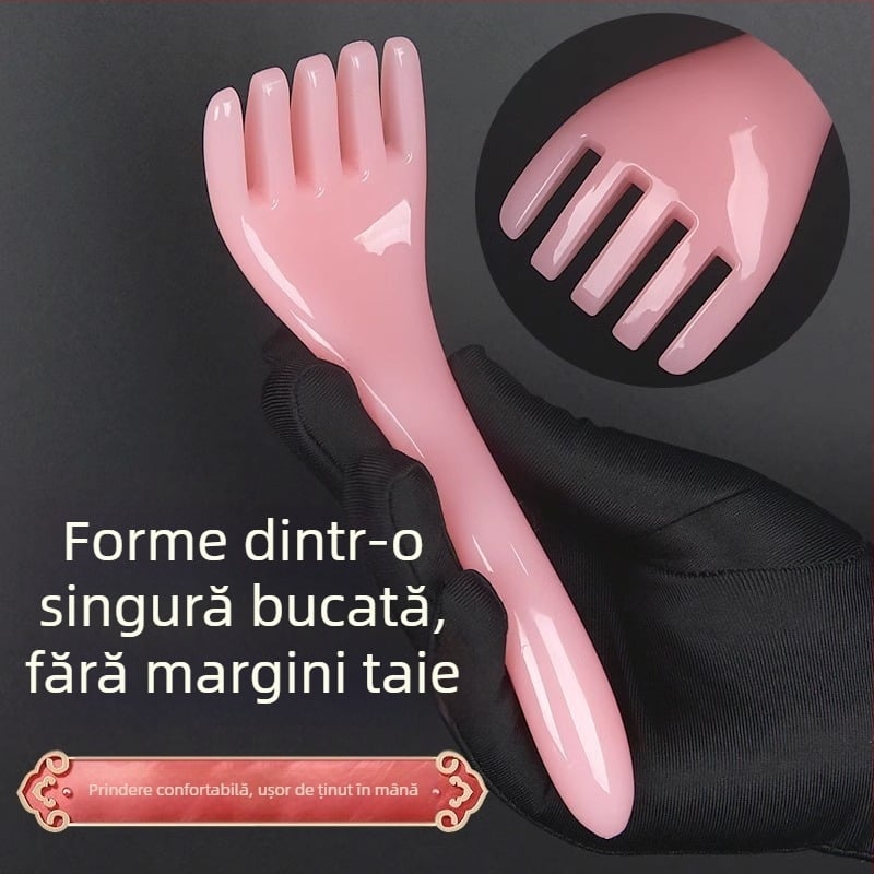 Masajor pentru cap cu cinci gheare – bambus, logo tipărit